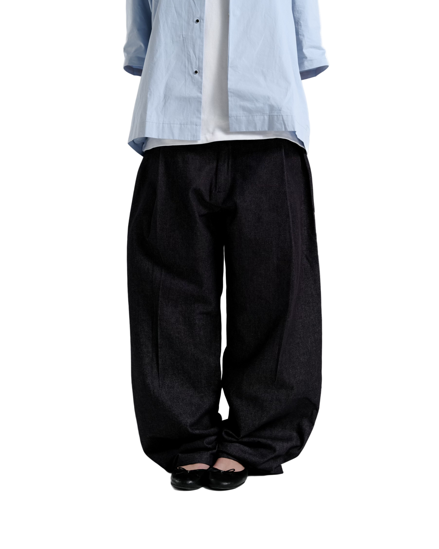 Obi Pleated Jeans in Indigo