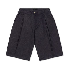 Obi Pleated Jorts in Indigo